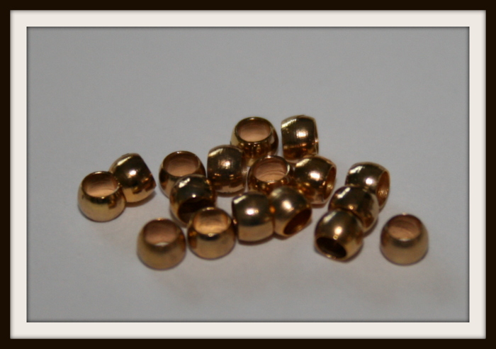 Perles à écraser dorées ~2,5mm x10
