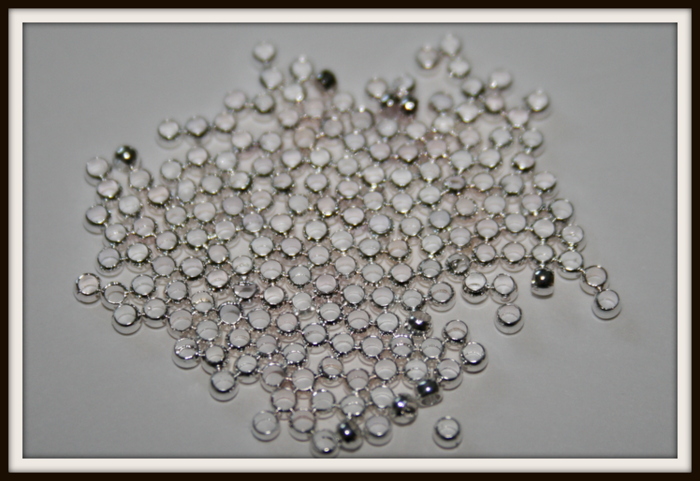 Perles à écraser argentées ~1,5mm  x10