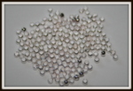 Perles à écraser argentées ~1,5mm  x10