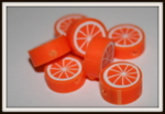 Perle polymère "orange 2"