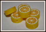 Perle polymère "citron"